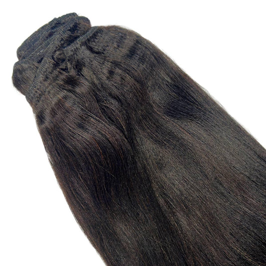 Yaki Straight Clip-In 100% Human Hair Extensions