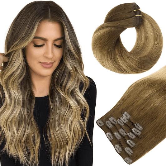 VIP  Clip in extensions 24''Human Hair